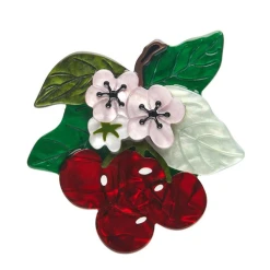 Erstwilder Botanical Fruit Blossoming Cherries Brooch