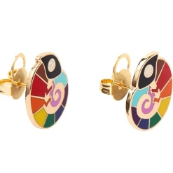 Erstwilder Pride And Joy Carmels Colourful Enamel Stud Earrings -Fable England shop Carmel2