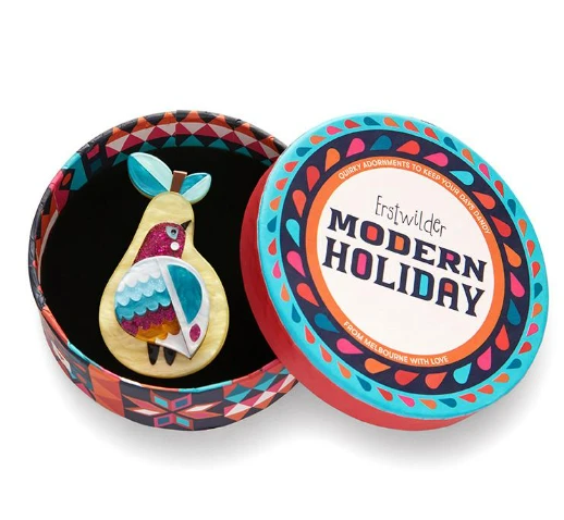 Erstwilder Modern Holiday True Loves Gift Brooch 2 Erstwilder Modern Holiday True Loves Gift Brooch - Image 2