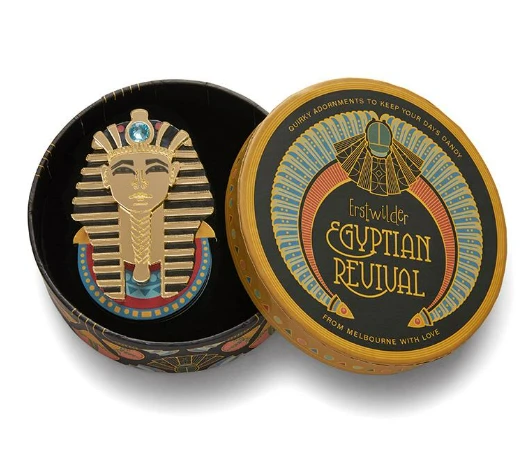 Erstwilder Egyptian Revival The Boy Kind Tutankhamun Brooch 3 Erstwilder Egyptian Revival The Boy Kind Tutankhamun Brooch - Image 3